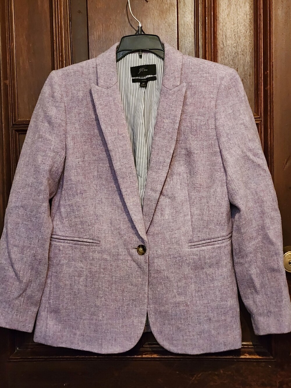 NWOT-J Crew Petite Heather Lilac Wool Parke Blazer  Style K3074- Size 8P